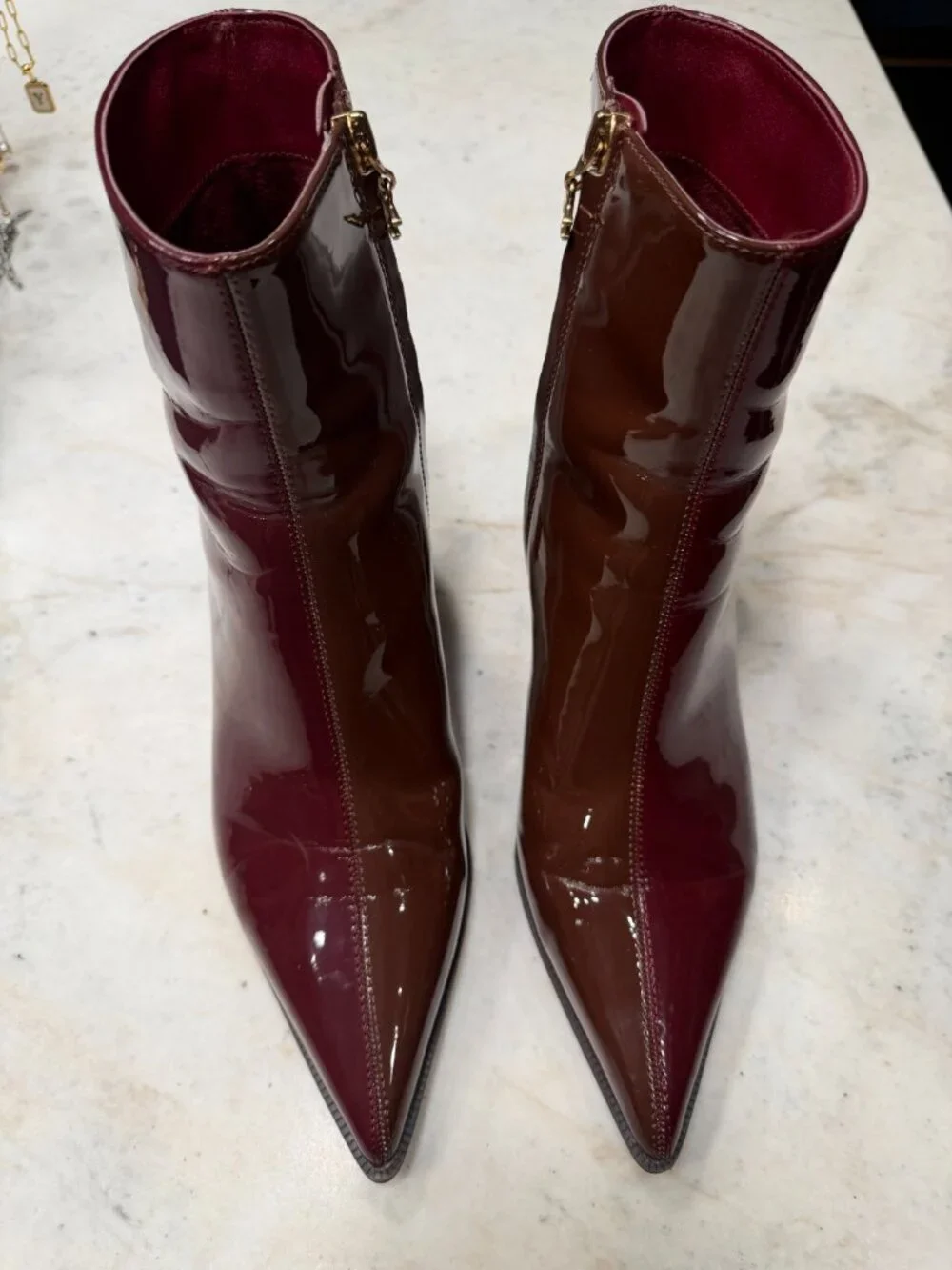 Sam Edelman Multi color shiny ankle boots size 9